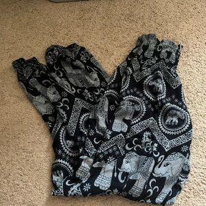 The Elephant Pants Black and Gray Harlem Style Pants